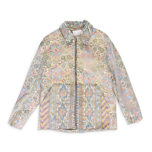 MULTICOLOR IRANIAN PRINT PVC PUFFER JACKET