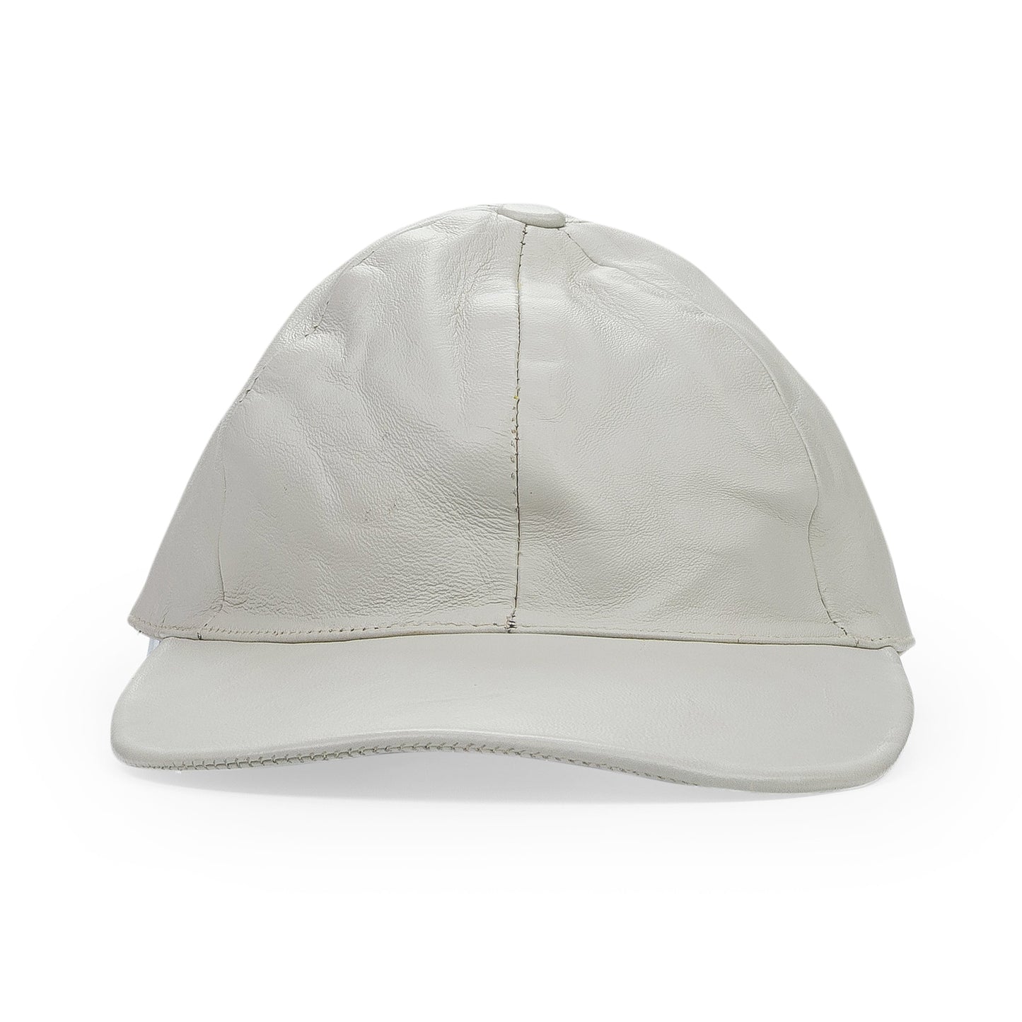 White Leather Cap
