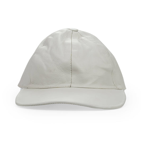 White Leather Cap