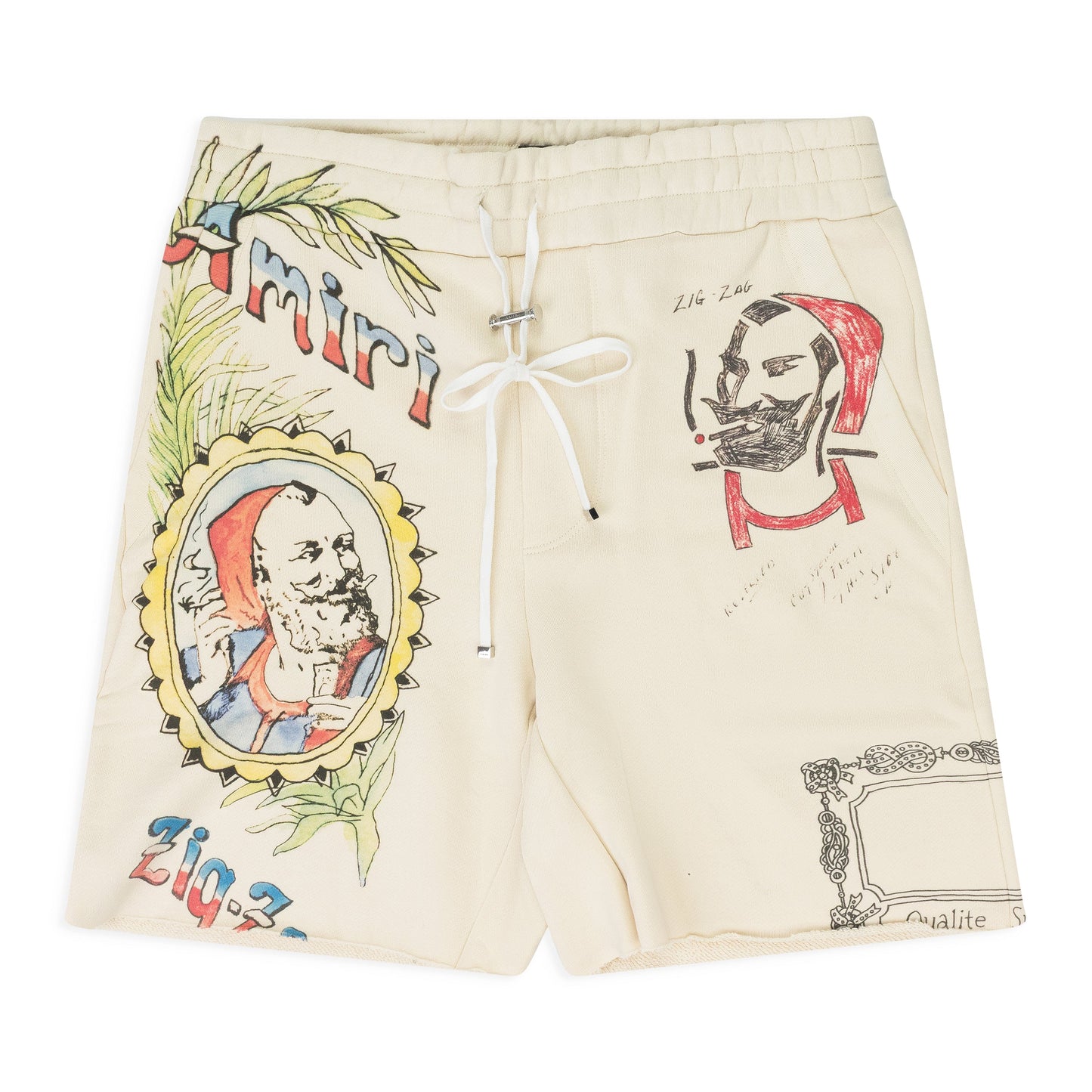 Almond Zig Zag Sketch Sweatshorts