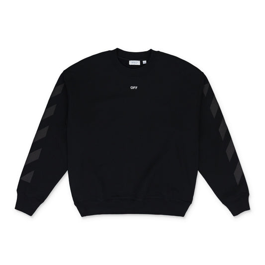 Black Cornely Diagonal Crewneck