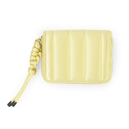 YELLOW MINI SATIN WALLET