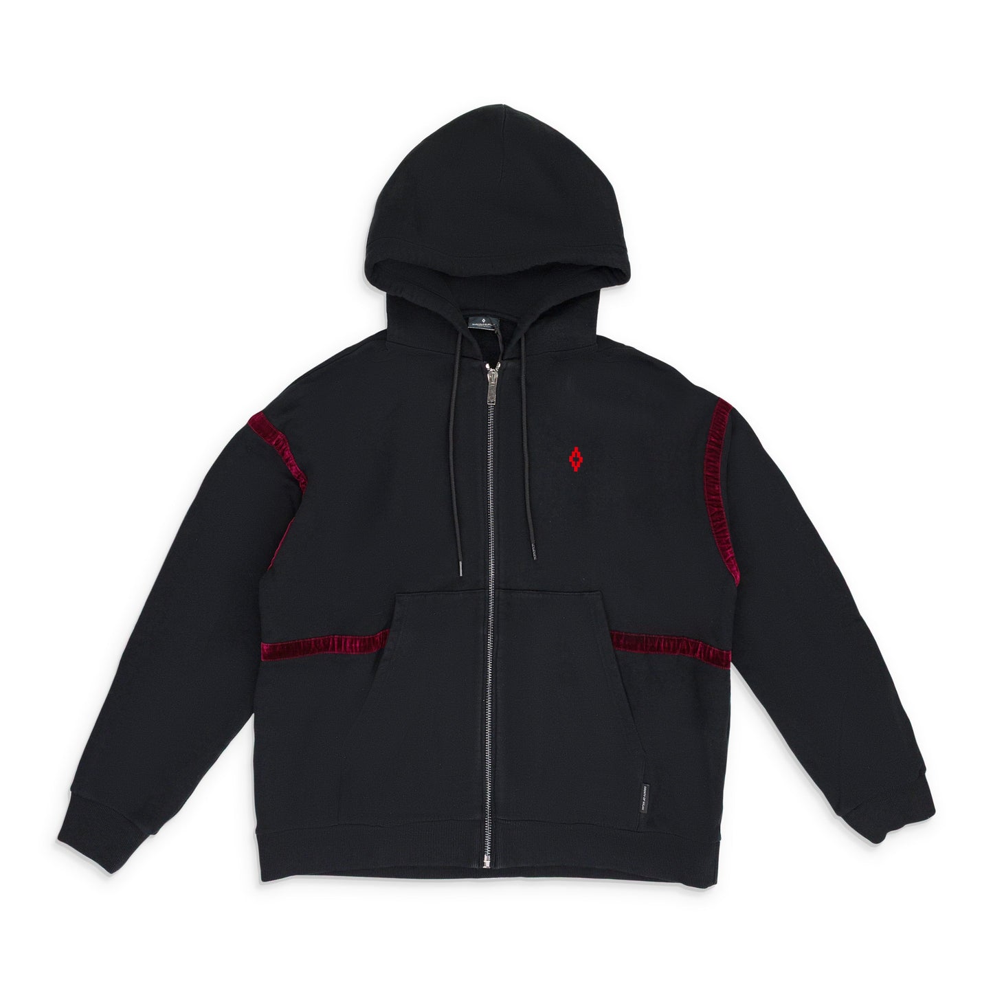 BLACK LOGO ZIP HOODIE