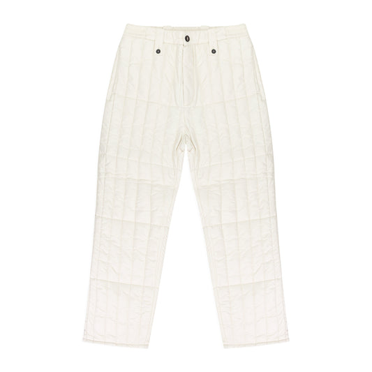 WHITE WOOLRICH FILLED PANTS