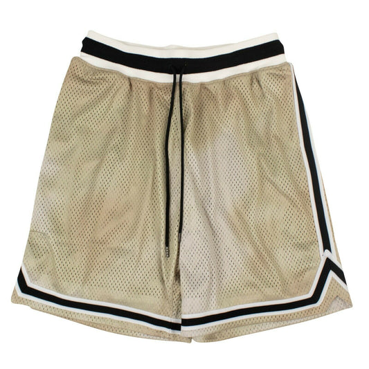 Gold Tie Dye Mesh Basketball Shorts