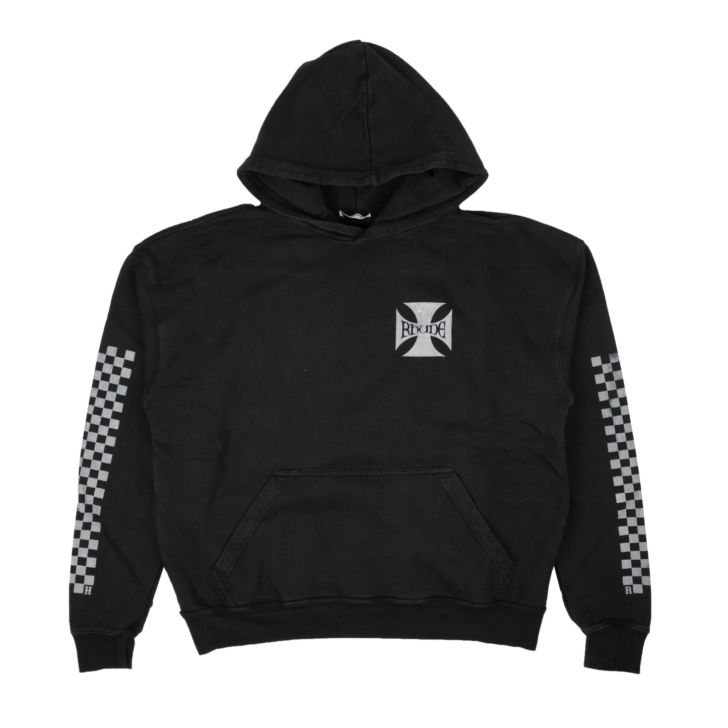 Black Classic Checker Hoodie