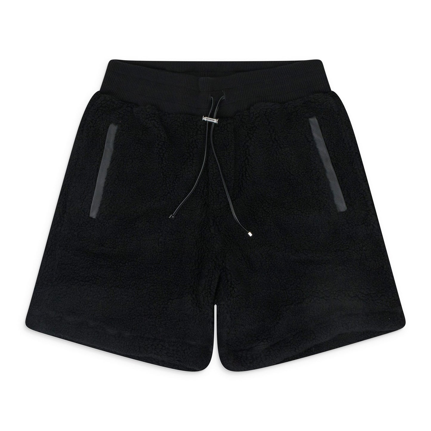Black Polar Fleece Shorts
