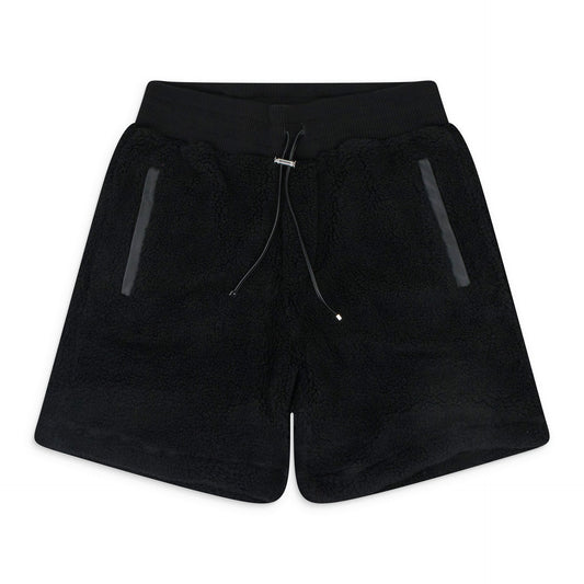 Black Polar Fleece Shorts