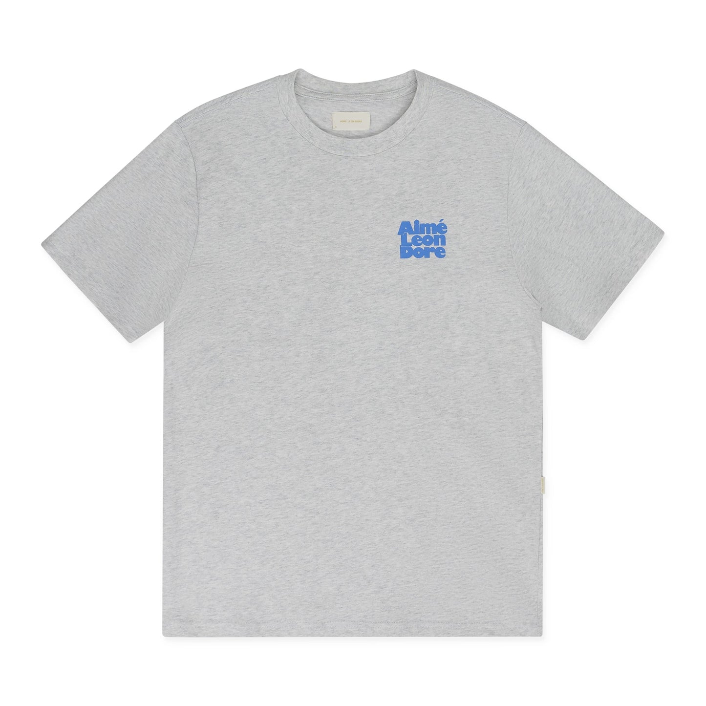 Grey SS Stacked Logo Tee