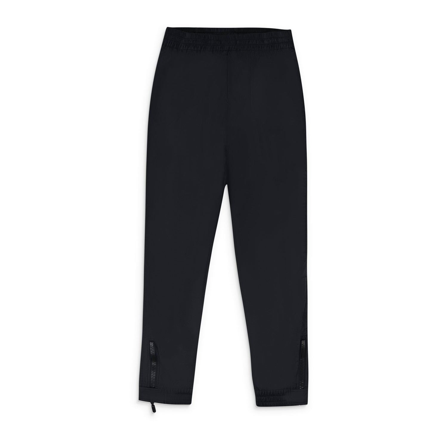Black Reversed Nylon Track Pants