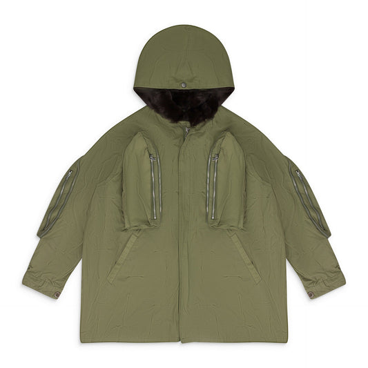 Green Window Pocket Parka