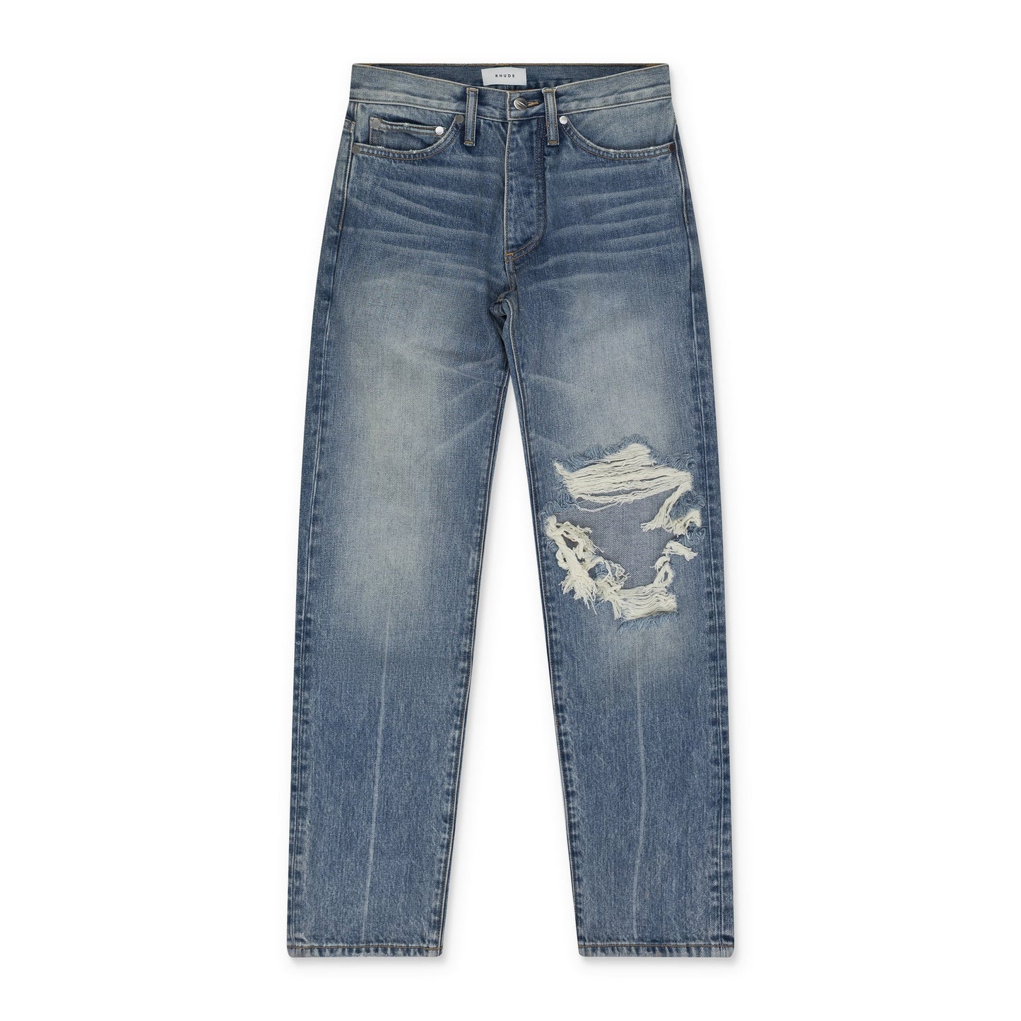 Indigo Denim Straight Fit Jeans