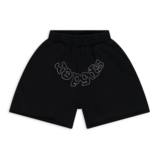 Black OG Logo Embroidered Sweatshorts