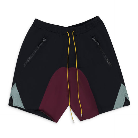 Black Black Panel Shorts