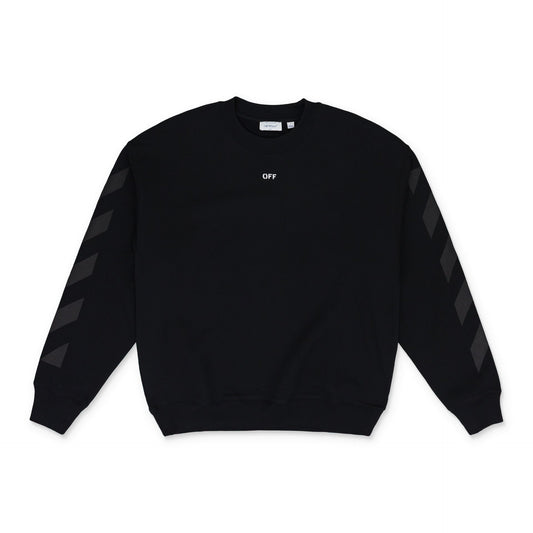 Black Cornely Diagonal Crewneck