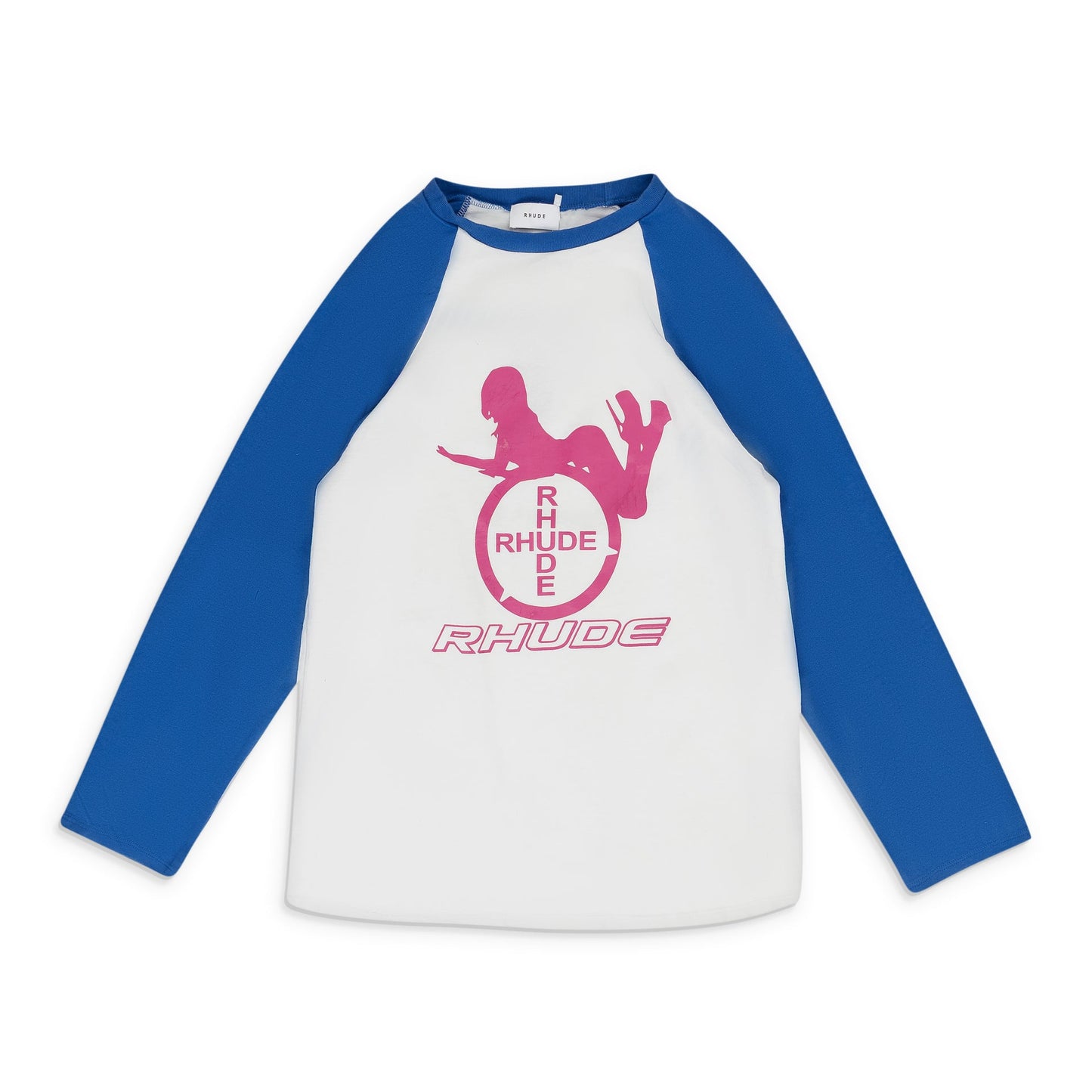 Blue Women Graphic L/S T-Shirt