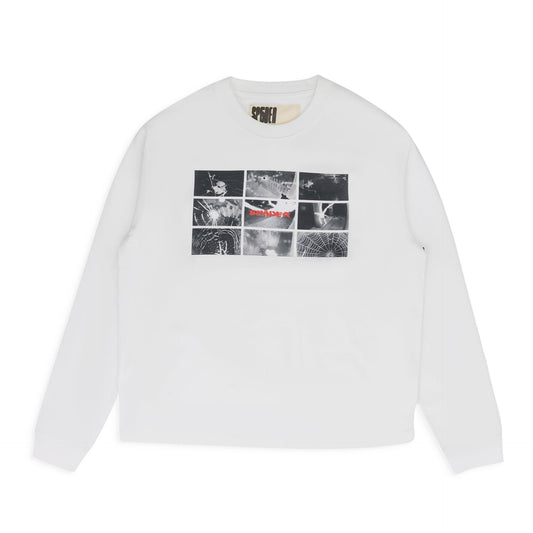 White Web Monitor LS T-Shirt