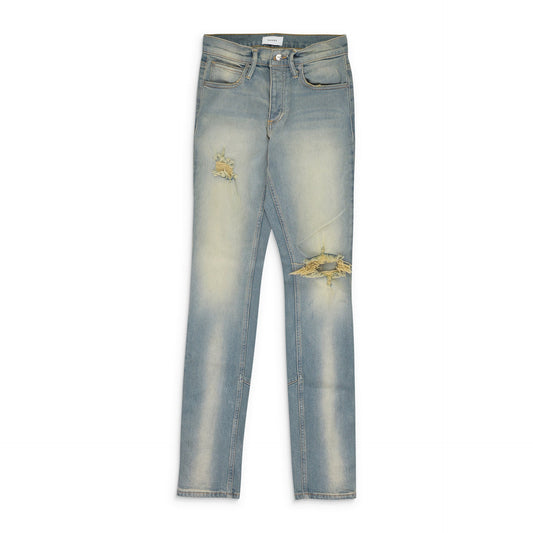 Blue / Yellow Straight-Fit Jeans