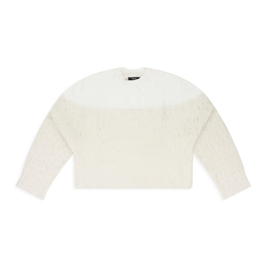 Cream Drop Needle Crewneck