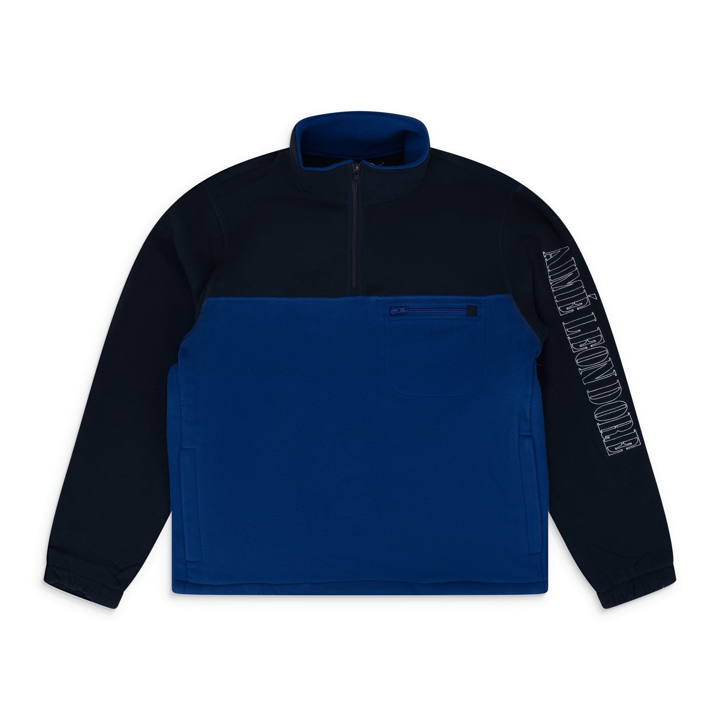 Royal Blue Low Pile Fleece Blocked Pullover