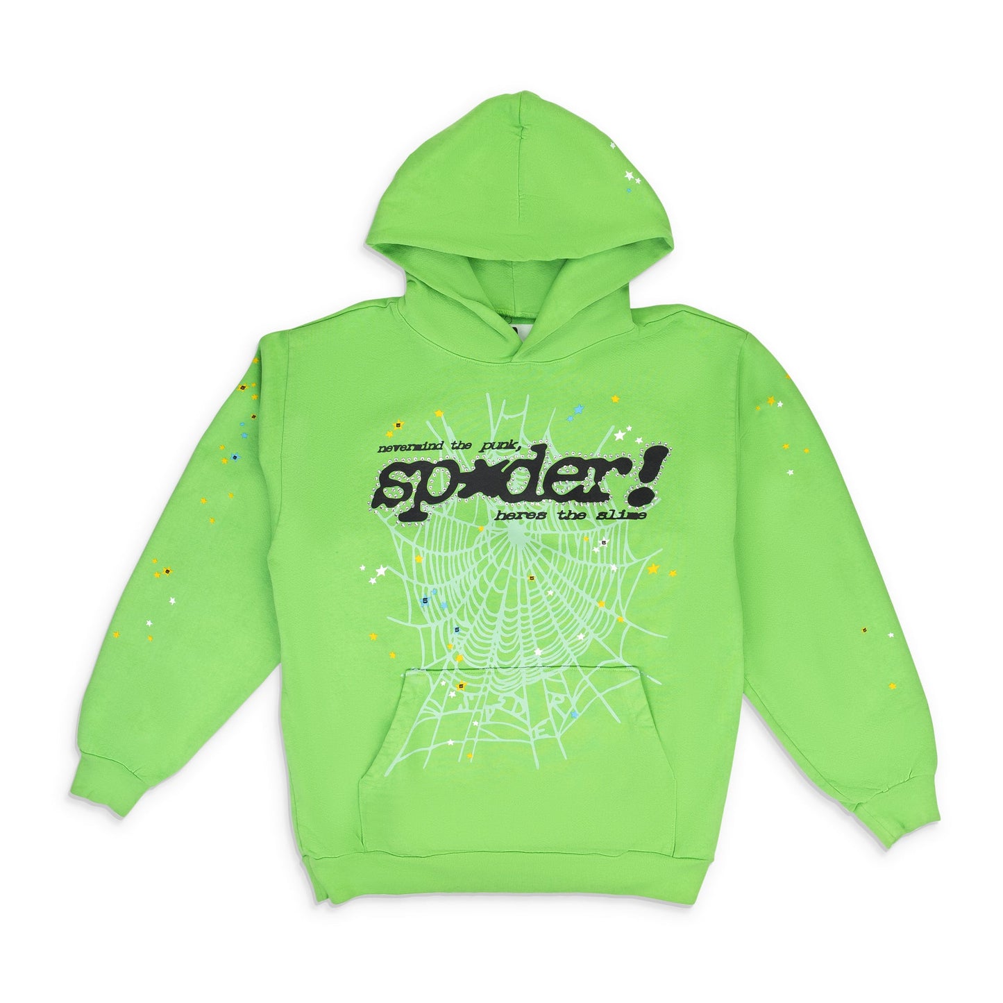 Green Slime Green Rhinestone Punk V2 Hoodie