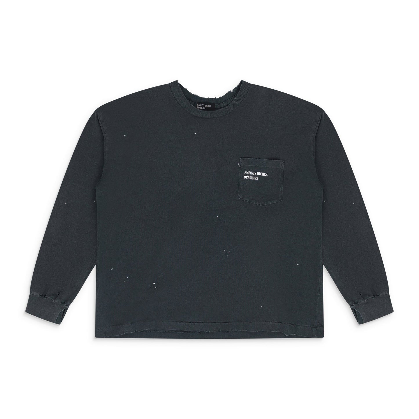 Black Paint Splatter L/S T-Shirt