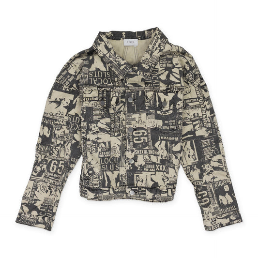 Beige Printed Jacket