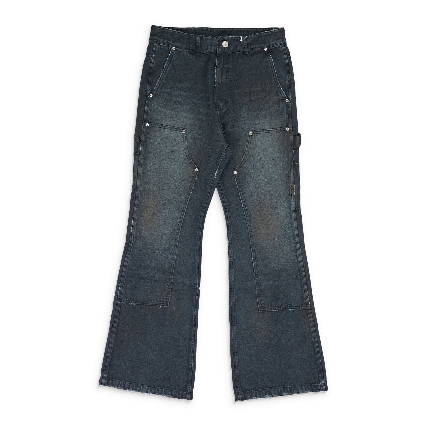 Black Carpenter Flared Denim