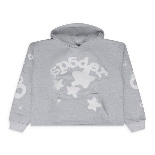 Grey Womens Beluga Grey Crop Hoodie