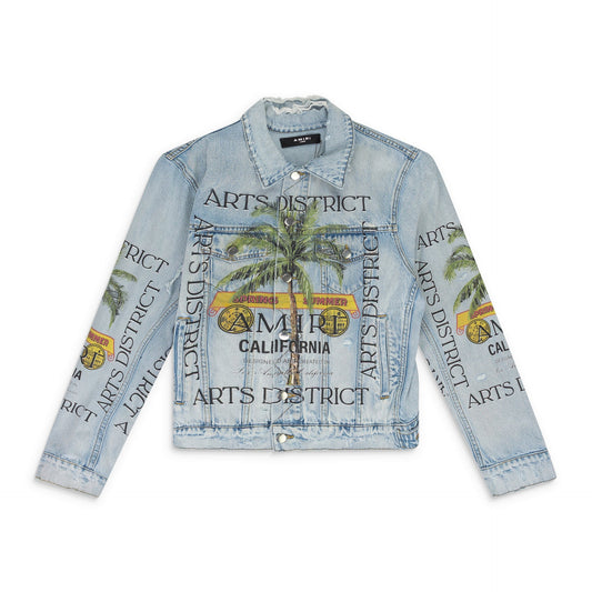 Light Indigo Rum Label Trucker Jacket