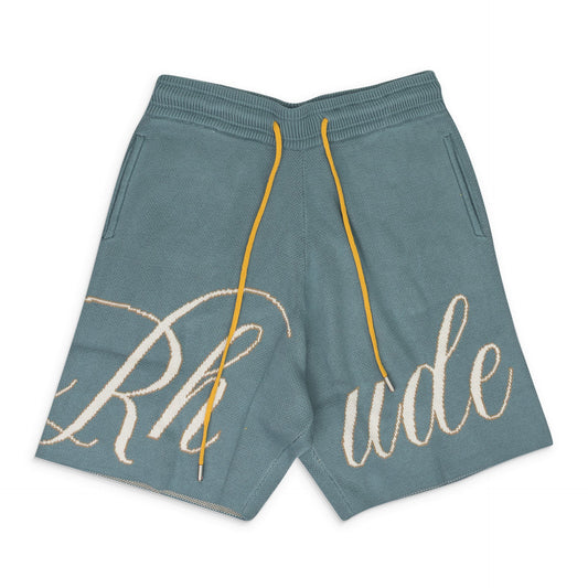 Sage Knit Script Shorts