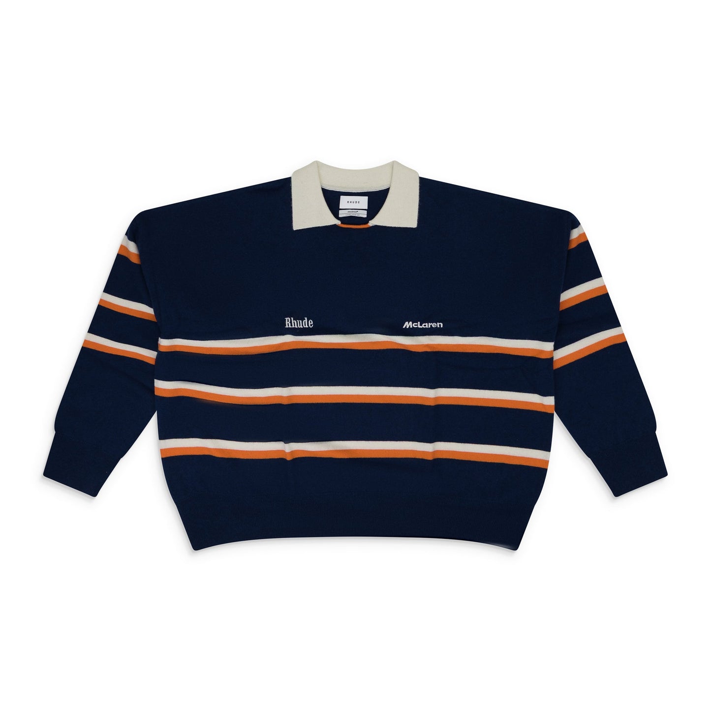 Navy Striped Polo