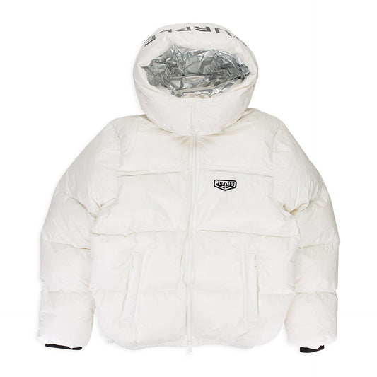 White Nylon Puffer Jacket