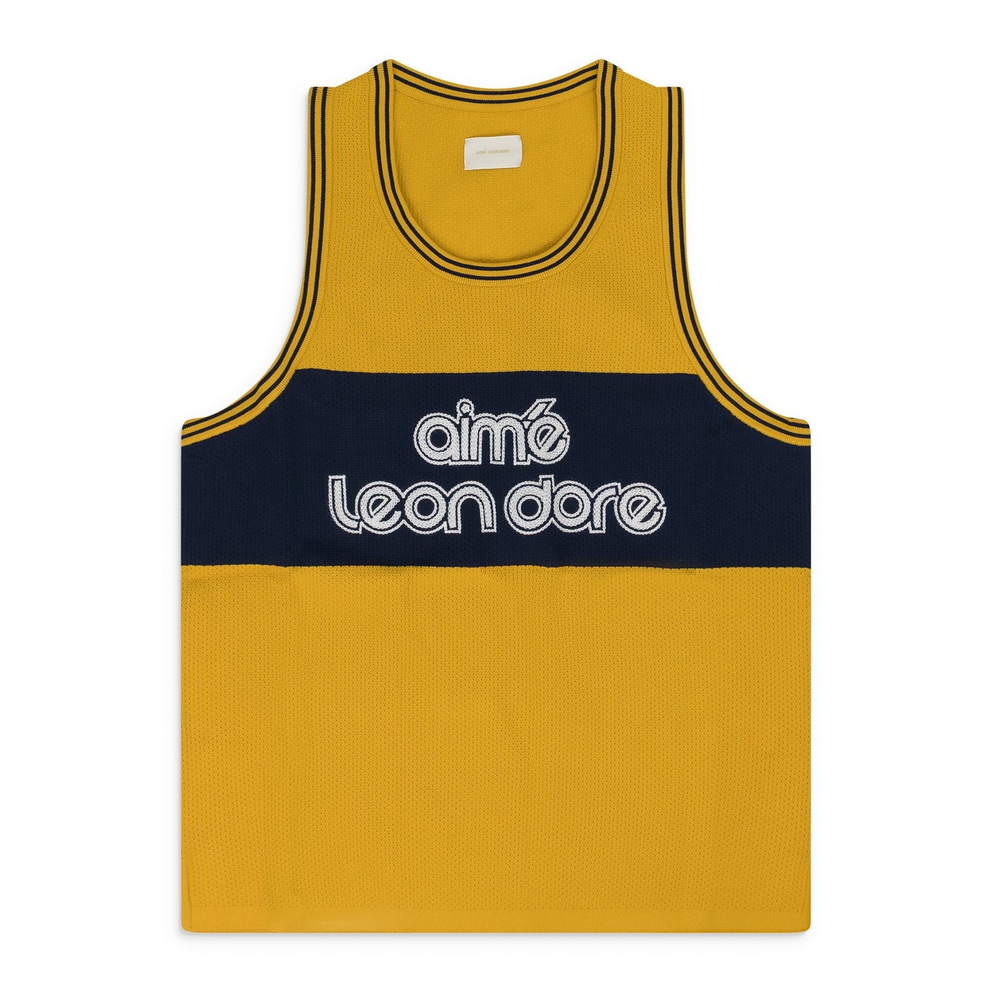 Yellow Knit Basketball Jersey