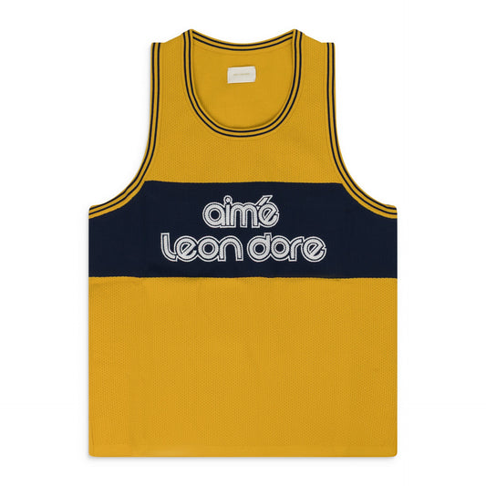 Yellow Knit Basketball Jersey