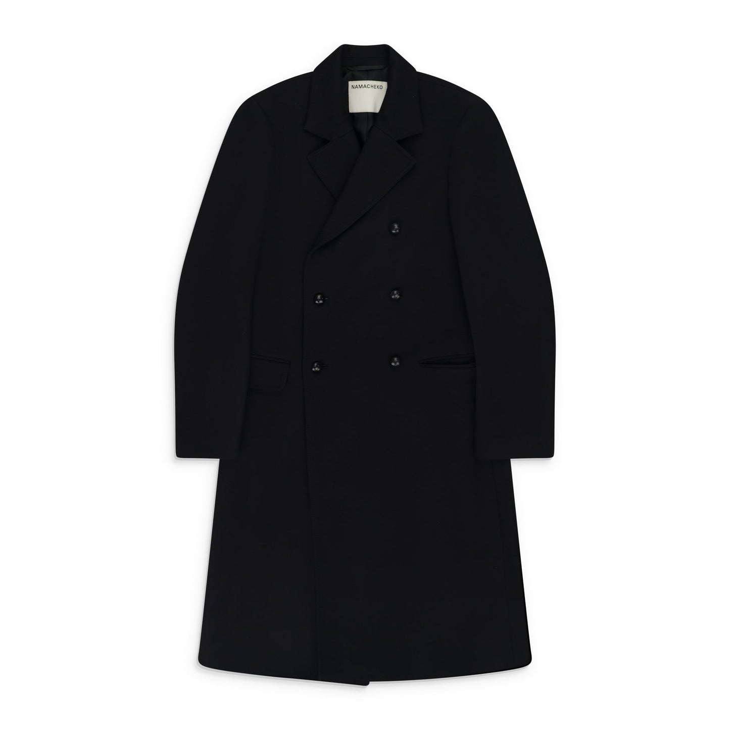 Black Kagul Single Breasted Coat Black