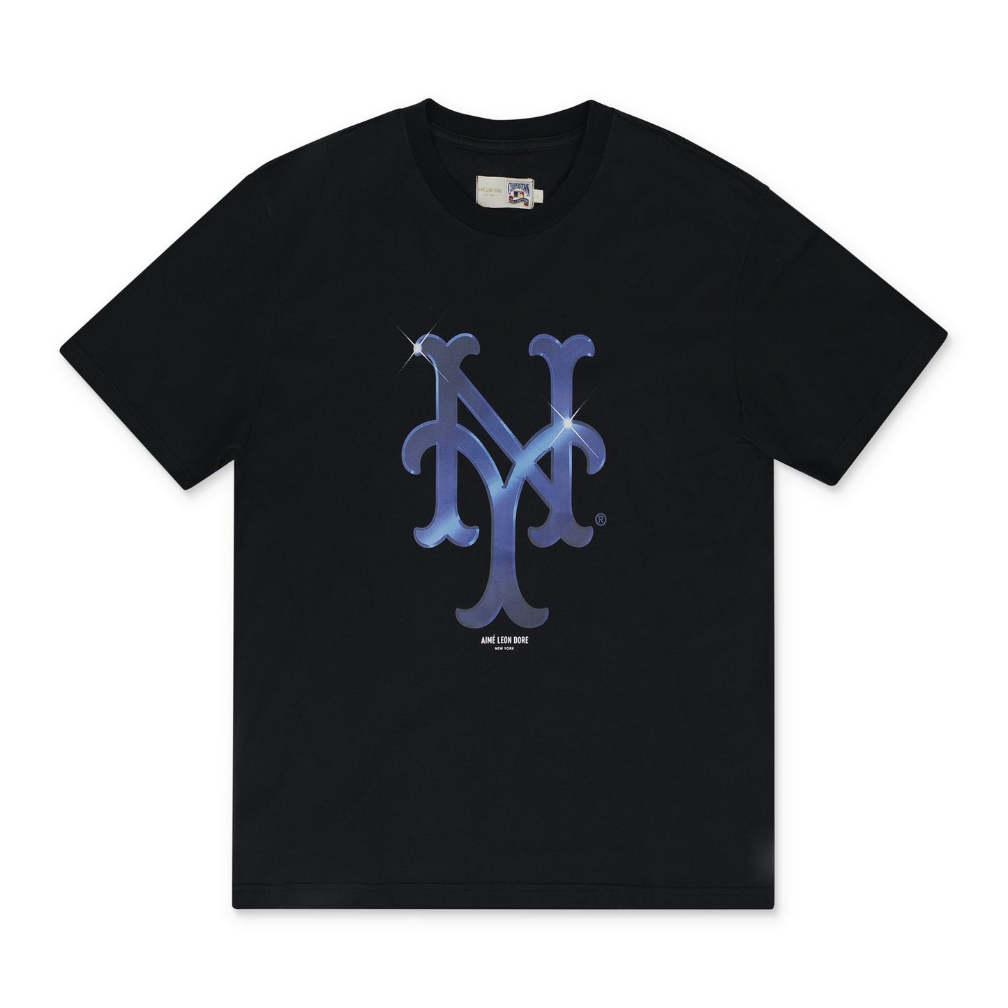 Black Mets Chrome Logo Tee