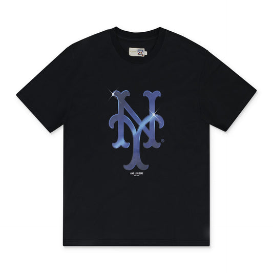 Black Mets Chrome Logo Tee