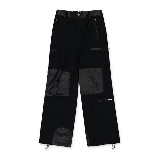 Black Leather Cargo Pants