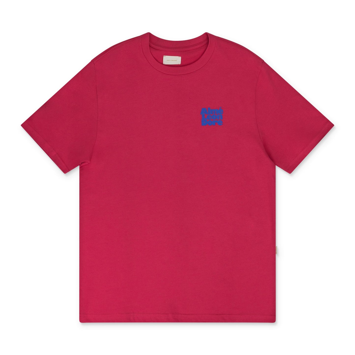 Pink SS Stacked Logo Tee