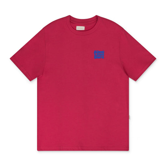 Pink SS Stacked Logo Tee