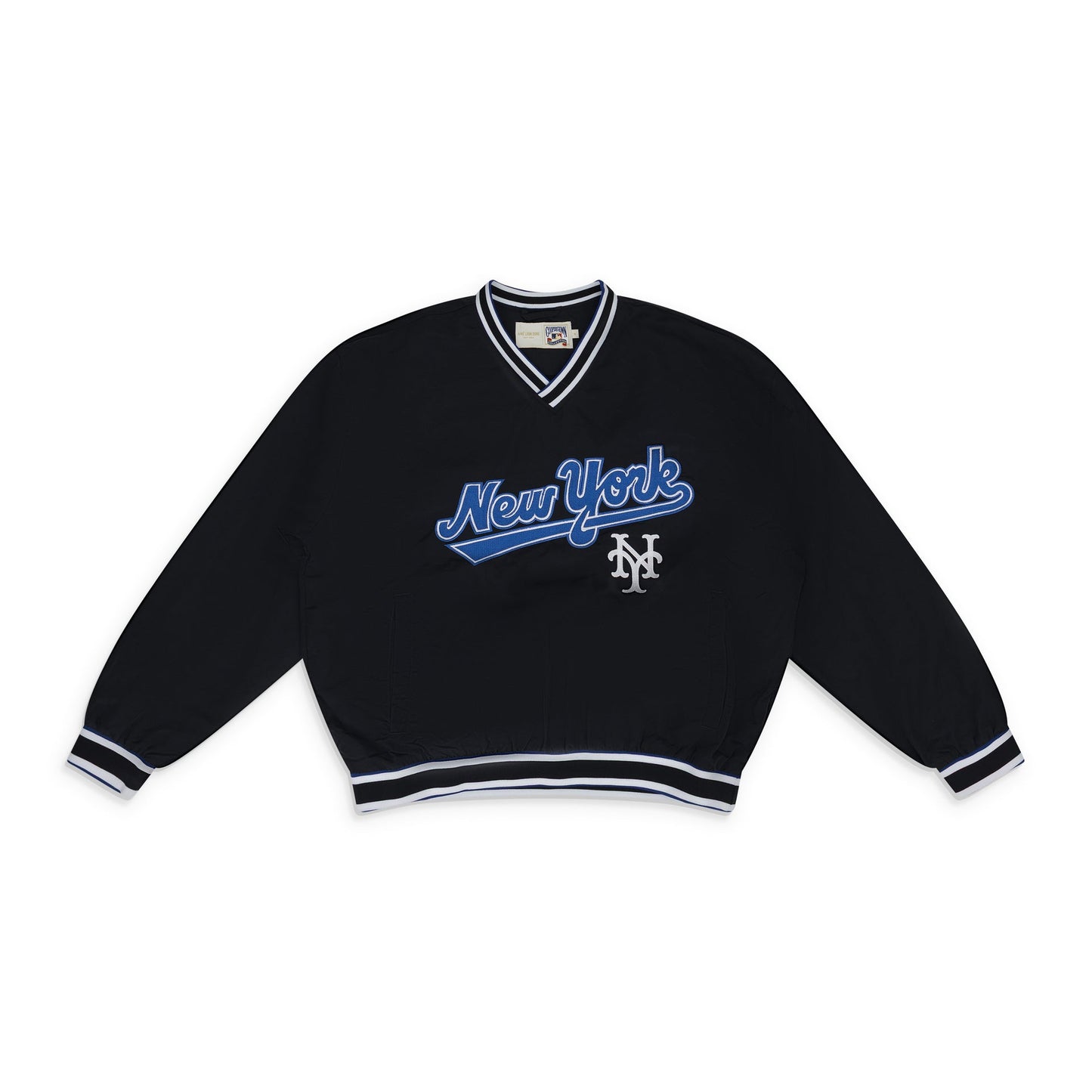 Black Mets V-Neck Windbreaker