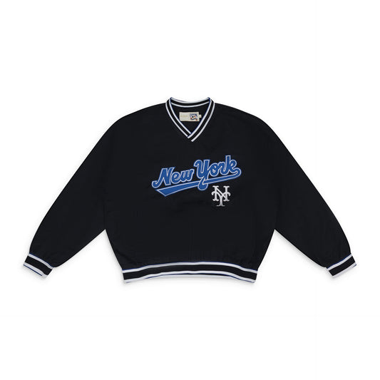 Black Mets V-Neck Windbreaker