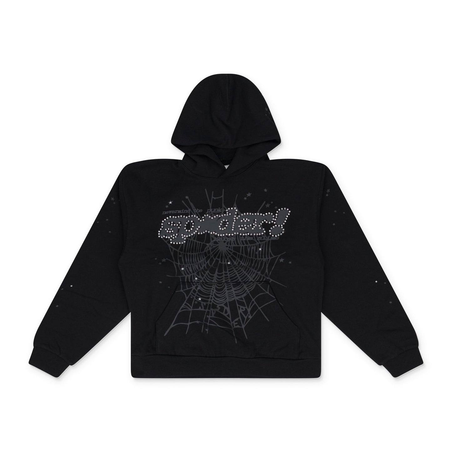 Black Rhinestone Punk V2 Hoodie