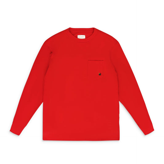 Red Pocket Logo LS T-Shirt