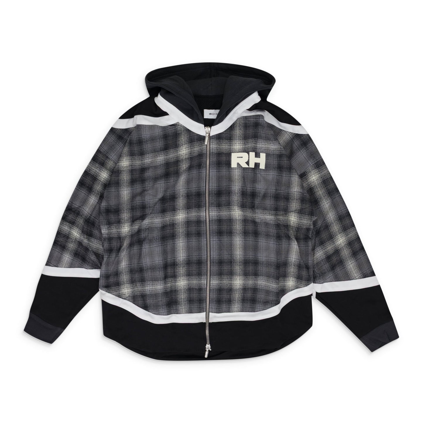 Grey Hockey Zip-UP Hoodie
