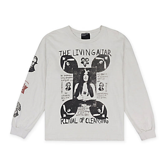 White Living Altar LS T-shirt