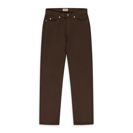 Brown Classic Denim Straight-fit Jeans