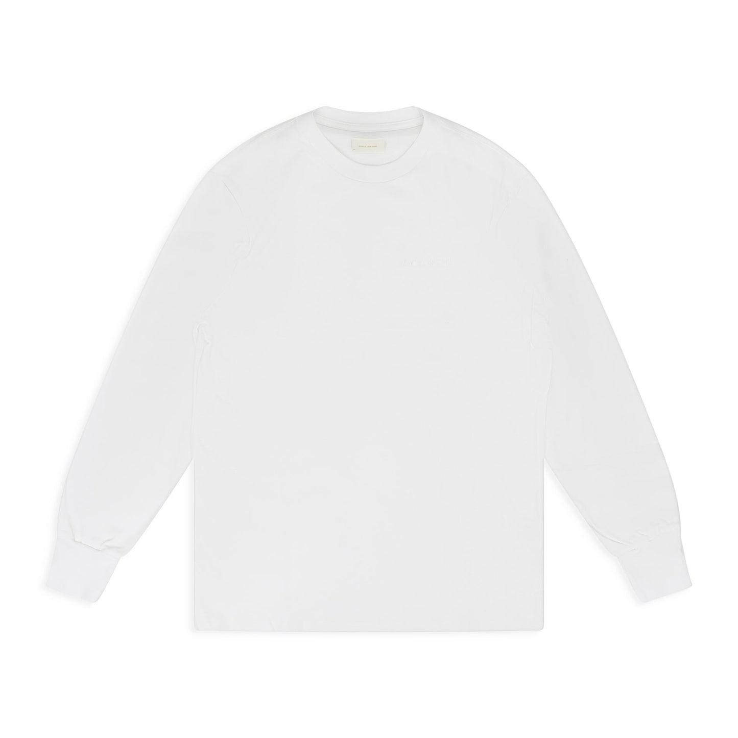 White Longsleeve Tonal Logo T-Shirt