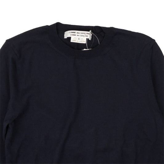 Navy Blue Crewneck Pullover Sweater